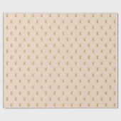 Minimalistisch zacht roze monogram cadeaupapier (Vlak)