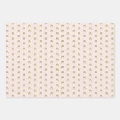 Minimalistisch zacht roze monogram inpakpapier vel (Voorkant 2)