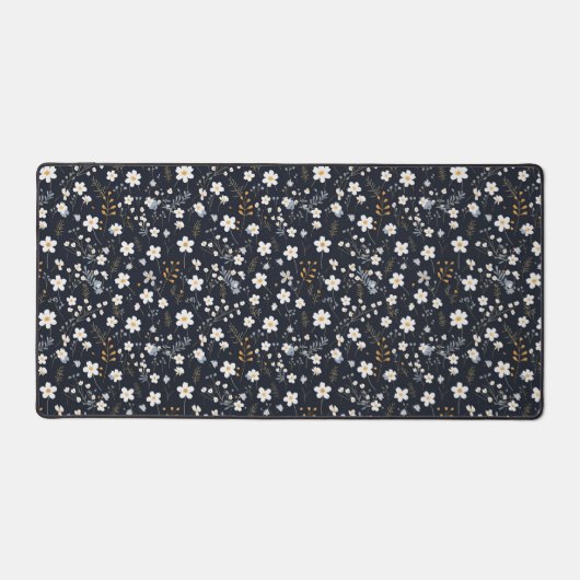 Minimalistisch Zachte Kleurrijke Tuin Wildbloemen Bureaumat (Voorkant)