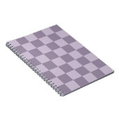 Minimalistisch Zachte Lavendel Schachbrett Patroon Notitieboek (Rechterzijde)