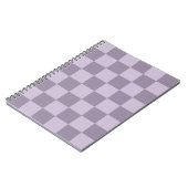 Minimalistisch Zachte Lavendel Schachbrett Patroon Notitieboek (Linkerzijde)