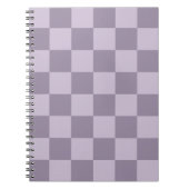 Minimalistisch Zachte Lavendel Schachbrett Patroon Notitieboek (Voorkant)