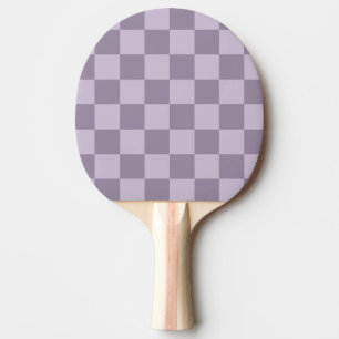 Minimalistisch Zachte Lavendel Schachbrett Patroon Tafeltennisbatje