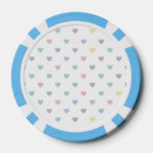 Minimalistisch Zachte Pastel Hartpatroon Poker Chips (Achterkant)