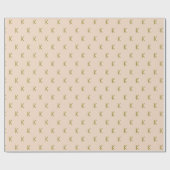 Minimalistisch Zachte Roze Monogram Cadeaupapier (Vlak)