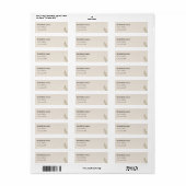 Minimalistisch zakelijk aangepast retouradres etiket (Full Sheet)