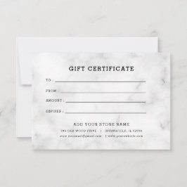 Minimalistisch zakelijk cadeaubewijs met logo