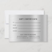 Minimalistisch zakelijk cadeaubewijs met logo (Voorkant)
