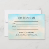 Minimalistisch zakelijk cadeaubon met Logo (Voorkant)