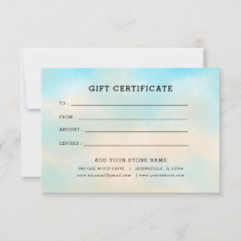 Minimalistisch zakelijk cadeaubon met logo