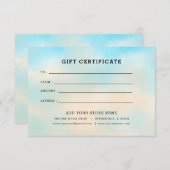 Minimalistisch zakelijk cadeaubon met Logo (Voorkant / Achterkant)