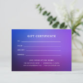 Minimalistisch zakelijk cadeaubon met Logo (Staand voorkant)