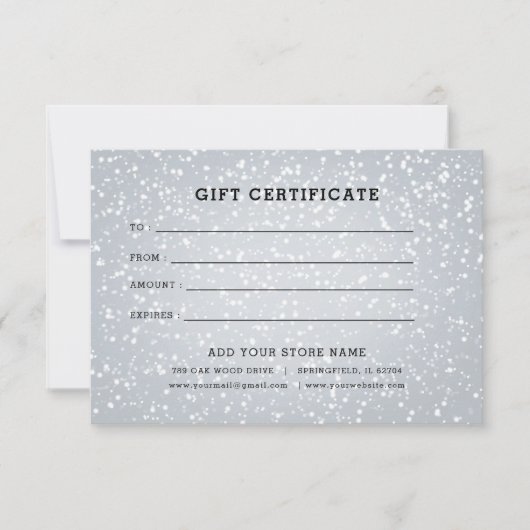 Minimalistisch zakelijk cadeaubon met logo (Voorkant)