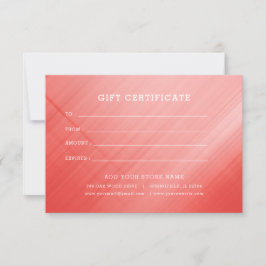 Minimalistisch zakelijk cadeaubon met logo