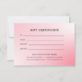 Minimalistisch zakelijk cadeaubon met logo