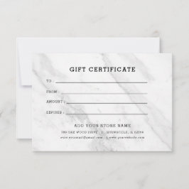 Minimalistisch zakelijk cadeaubon met logo