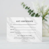 Minimalistisch zakelijk cadeaubon met Logo (Staand voorkant)