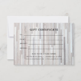 Minimalistisch zakelijk cadeaubon met logo