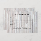 Minimalistisch zakelijk cadeaubon met Logo (Voorkant / Achterkant)