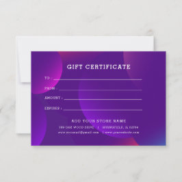 Minimalistisch zakelijk cadeaubon met logo