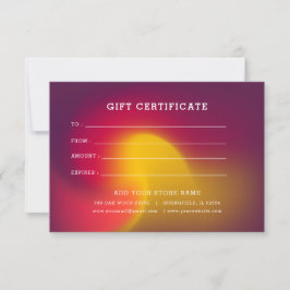 Minimalistisch zakelijk cadeaubon met logo