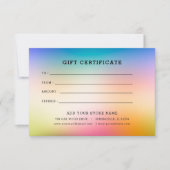 Minimalistisch zakelijk cadeaubon met Logo (Voorkant)