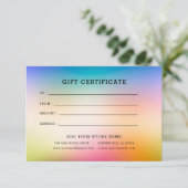 Minimalistisch zakelijk cadeaubon met Logo (Staand voorkant)