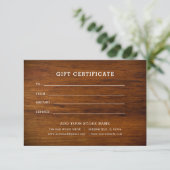 Minimalistisch zakelijk cadeaubon met Logo (Staand voorkant)