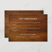 Minimalistisch zakelijk cadeaubon met Logo (Voorkant / Achterkant)