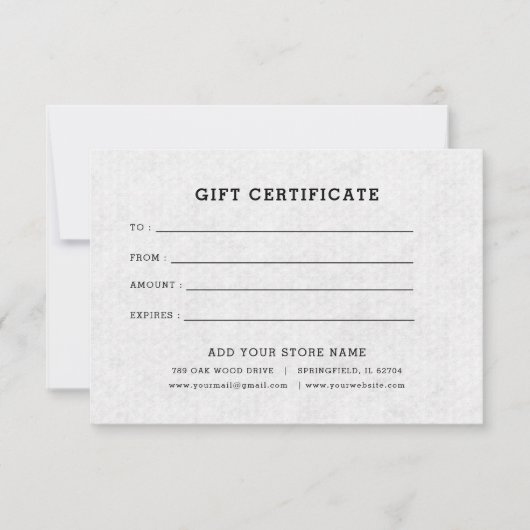 Minimalistisch zakelijk cadeaubon met Logo (Voorkant)