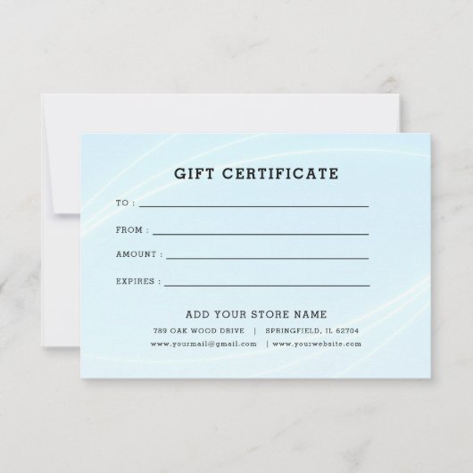 Minimalistisch zakelijk cadeaubon met Logo (Voorkant)