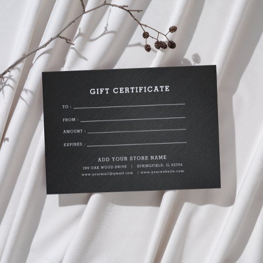 Minimalistisch zakelijk cadeaubon met Logo