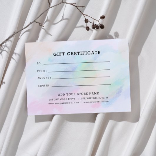 Minimalistisch zakelijk cadeaubon met Logo