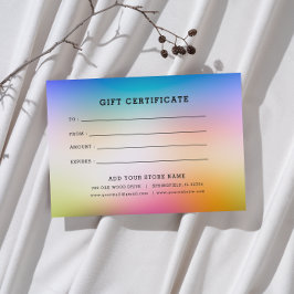 Minimalistisch zakelijk cadeaubon met Logo