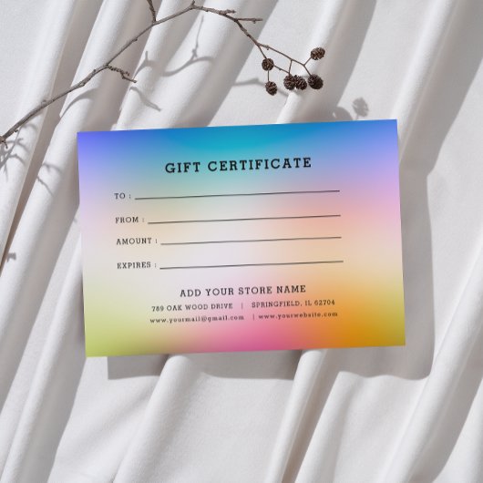 Minimalistisch zakelijk cadeaubon met Logo