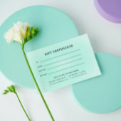 Minimalistisch zakelijk cadeaubon met Logo