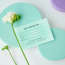 Minimalistisch zakelijk cadeaubon met Logo