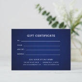 Minimalistisch zakelijk cadeaubon met Logo (Staand voorkant)