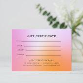 Minimalistisch zakelijk cadeaubon met Logo (Staand voorkant)