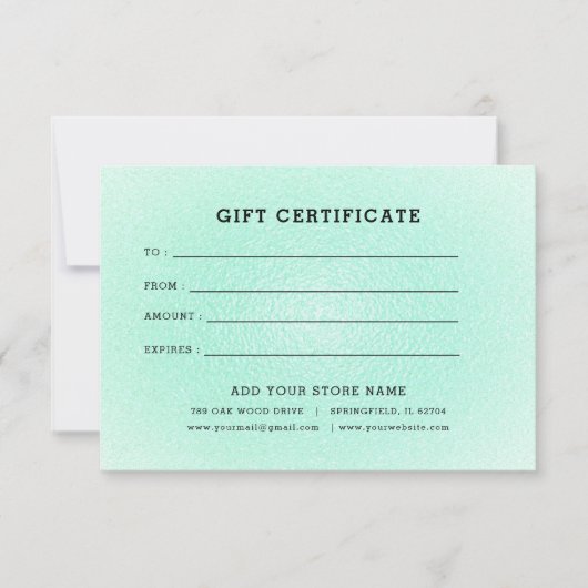 Minimalistisch zakelijk cadeaubon met Logo (Voorkant)