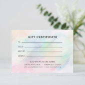 Minimalistisch zakelijk cadeaubon met Logo (Staand voorkant)