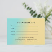 Minimalistisch zakelijk cadeaubon met Logo (Staand voorkant)