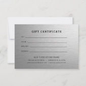 Minimalistisch zakelijk cadeaubon met Logo (Voorkant)