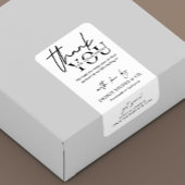 Minimalistisch zakelijk dank voor de verpakking va etiket