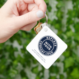 Minimalistisch Zakelijk Logo Bedrijfs Promotie Mat Sleutelhanger
