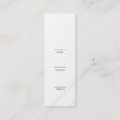 Minimalistisch Zakelijk Logo Kleding Label Hang Ta (Achterkant)