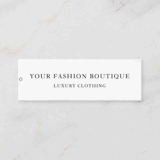 Minimalistisch Zakelijk Logo Kleding Label Hang Ta (Voorkant)
