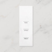 Minimalistisch Zakelijk Logo Kleding Label Hang Ta (Achterkant)