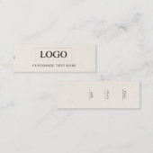 Minimalistisch Zakelijk Logo Kleding Label Hang Ta (Voorkant / Achterkant)
