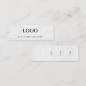 Minimalistisch Zakelijk Logo Kleding Label Hang Ta (Voorkant / Achterkant)
